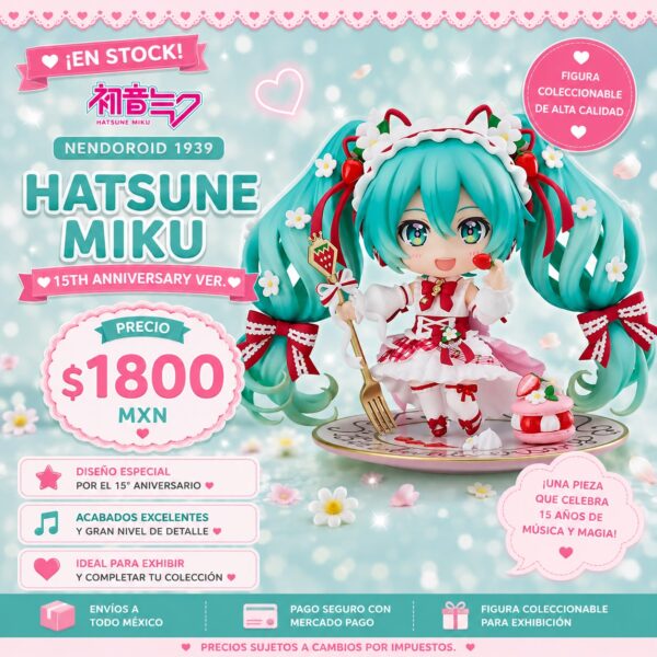 Nendoroid 1939: Hatsune Miku - 15th Anniversary Ver. + Bonus