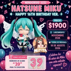 WhatsApp Image 2026-07-16 at 1.04.39 PM Nendoroid 2222: Hatsune Miku - Happy 16th Birthday Ver. (Limited + Bonus)