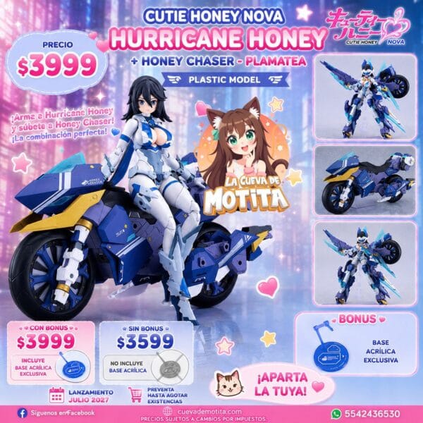 Cutie Honey Nova: Hurricane Honey + Honey Chaser - PLAMATEA Plastic Model (Limited + Bonus)