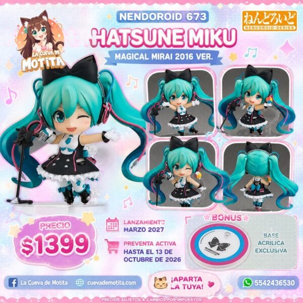Nendoroid 673: Hatsune Miku - Magical Mirai 2016 Ver.