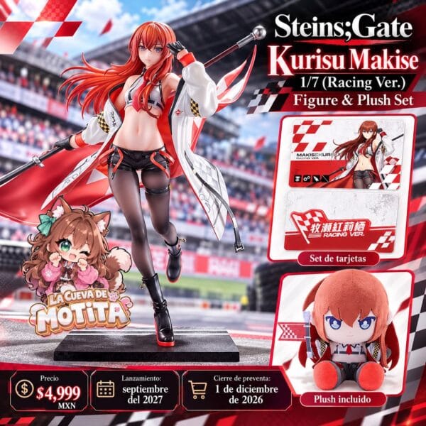 Steins Gate: Kurisu Makise 1/7 (Racing Ver.) - Figure & Plush Set